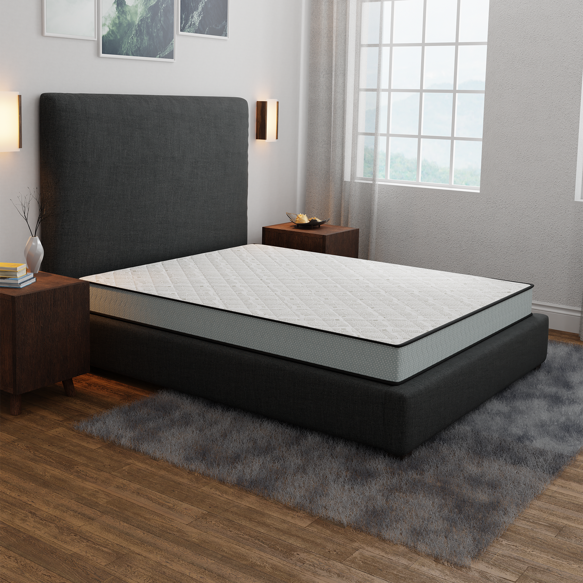 Livanto Livortho EX Mattress | Firm Foam Mattress | High Density Rebonded Foam | Hypoallergenic Fabric