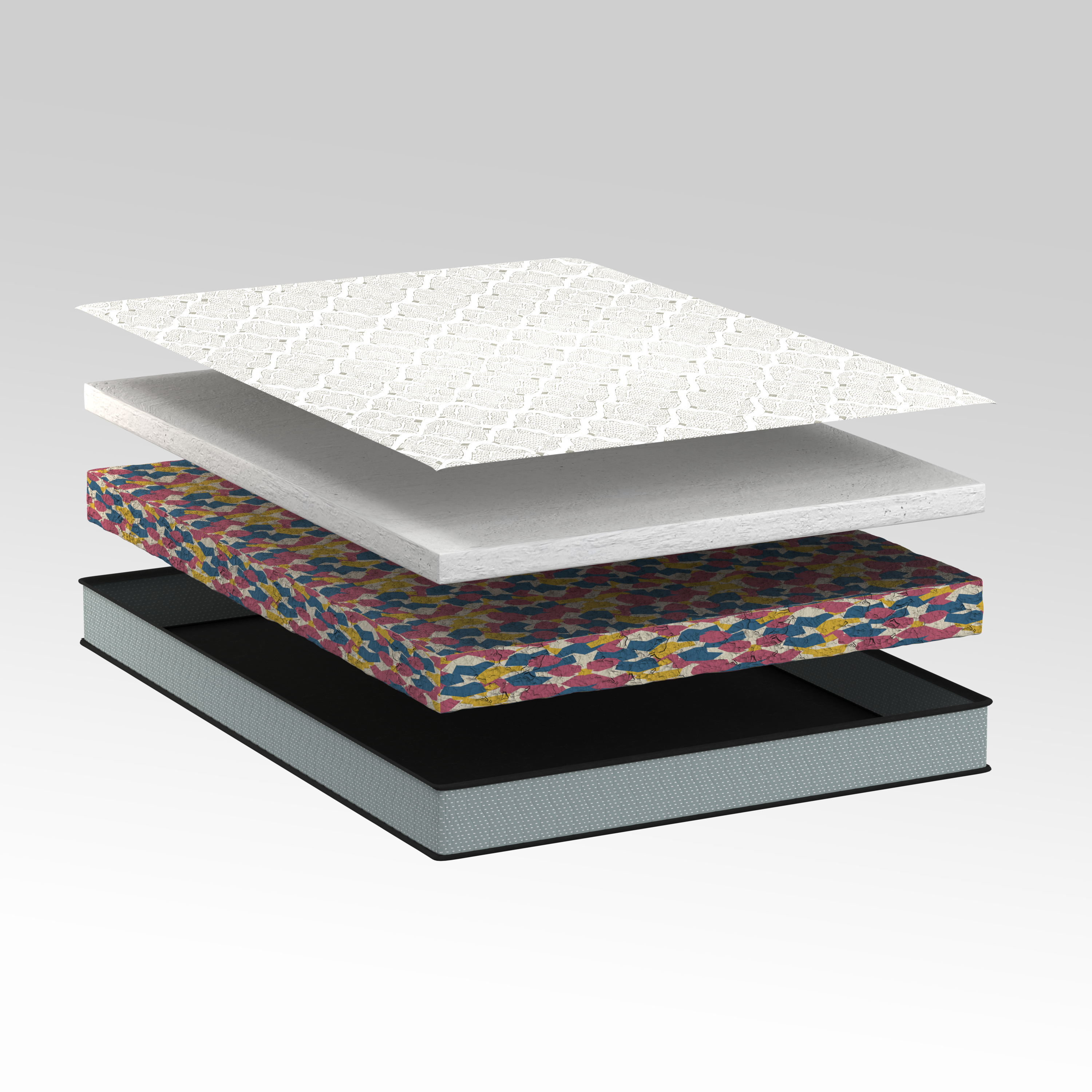 Livanto Livortho EX Mattress | Firm Foam Mattress | High Density Rebonded Foam | Hypoallergenic Fabric